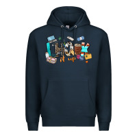 Navy i hook it up sewing Premium Hoodie - Zillion Design Studio