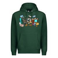 Sports Green i hook it up sewing Premium Hoodie - Zillion Design Studio