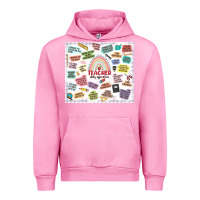 Fuchsia Pink teacher daily affirmations Urban Hoodie - MaliasSmallBusiness