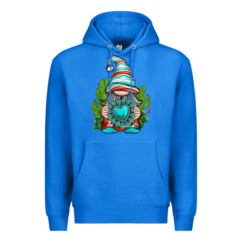 Western Gnome With Turquoise Gemstone Premium Hoodie by texasbilliewilder | Teevron