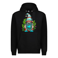 Black western gnome with turquoise gemstone Premium Hoodie - texasbilliewilder