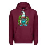Burgundy western gnome with turquoise gemstone Premium Hoodie - texasbilliewilder