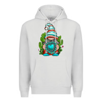 Dove Grey western gnome with turquoise gemstone Premium Hoodie - texasbilliewilder