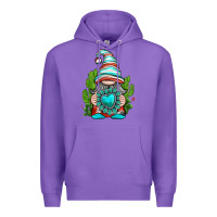 Purple western gnome with turquoise gemstone Premium Hoodie - texasbilliewilder