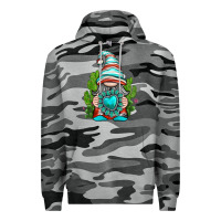 Slate Camo western gnome with turquoise gemstone Premium Hoodie - texasbilliewilder