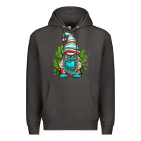 Smoke western gnome with turquoise gemstone Premium Hoodie - texasbilliewilder