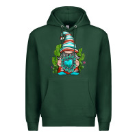 Sports Green western gnome with turquoise gemstone Premium Hoodie - texasbilliewilder