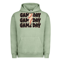 Pigment Oil Green game day game day baseball Urban Hoodie - MaliasSmallBusiness