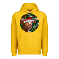 Lemon Longhorn Cow Christmas Premium Hoodie - RanaPortraitStore