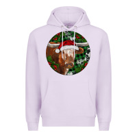 Lilac Longhorn Cow Christmas Premium Hoodie - RanaPortraitStore