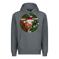 Rock Longhorn Cow Christmas Premium Hoodie - RanaPortraitStore