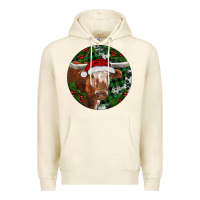 Longhorn Cow Christmas Premium Hoodie | Teevron