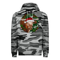 Slate Camo Longhorn Cow Christmas Premium Hoodie - RanaPortraitStore