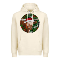 Tofu Longhorn Cow Christmas Premium Hoodie - RanaPortraitStore