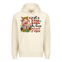 Tofu western just girl who loves pigs Premium Hoodie - texasbilliewilder