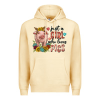 Pina Colada western just girl who loves pigs Premium Hoodie - texasbilliewilder
