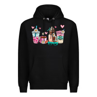 Black mom coffee cup Premium Hoodie - AdoDesignShop