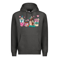 Charcoal Heather mom coffee cup Premium Hoodie - AdoDesignShop