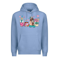 Colony Blue mom coffee cup Premium Hoodie - AdoDesignShop