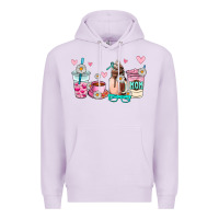 Lilac mom coffee cup Premium Hoodie - AdoDesignShop