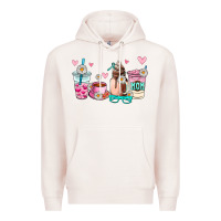 Pale Pink mom coffee cup Premium Hoodie - AdoDesignShop