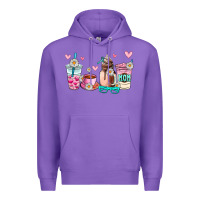 Purple mom coffee cup Premium Hoodie - AdoDesignShop