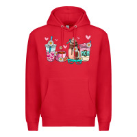 Red mom coffee cup Premium Hoodie - AdoDesignShop