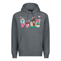 Rock mom coffee cup Premium Hoodie - AdoDesignShop