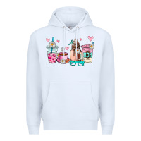 White mom coffee cup Premium Hoodie - AdoDesignShop