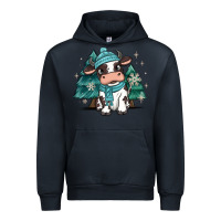 Navy winter i'm udderly freezing baby cow Urban Hoodie - MaliasSmallBusiness