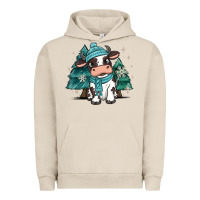 Pigment French Oak winter i'm udderly freezing baby cow Urban Hoodie - MaliasSmallBusiness