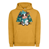 Pigment Peanut Butter winter i'm udderly freezing baby cow Urban Hoodie - MaliasSmallBusiness