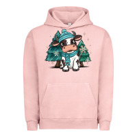 Pigment Salmon winter i'm udderly freezing baby cow Urban Hoodie - MaliasSmallBusiness