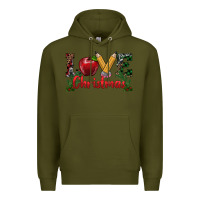 Army Green Western Christmas Love Premium Hoodie - RanaPortraitStore