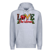 Heather Grey Western Christmas Love Premium Hoodie - RanaPortraitStore