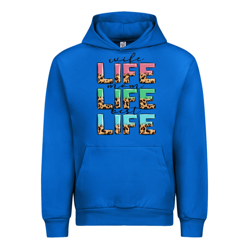 Wife Life Mom Life Best Life Urban Hoodie by MaliasSmallBusiness | Teevron