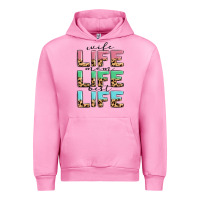 Fuchsia Pink wife life mom life best life Urban Hoodie - MaliasSmallBusiness