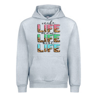 Heather Grey wife life mom life best life Urban Hoodie - MaliasSmallBusiness