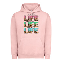 Pigment Salmon wife life mom life best life Urban Hoodie - MaliasSmallBusiness