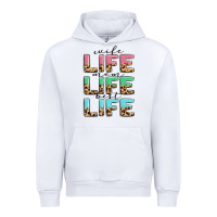 White wife life mom life best life Urban Hoodie - MaliasSmallBusiness