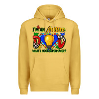 Antique Gold im an autism dad whats your superpower Premium Hoodie - Zillion Design Studio
