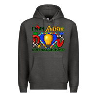 Charcoal Heather im an autism dad whats your superpower Premium Hoodie - Zillion Design Studio