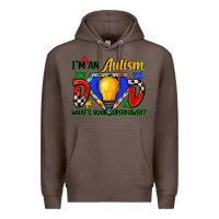 Coffee im an autism dad whats your superpower Premium Hoodie - Zillion Design Studio