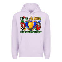 Lilac im an autism dad whats your superpower Premium Hoodie - Zillion Design Studio