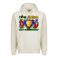 Oatmeal Heather im an autism dad whats your superpower Premium Hoodie - Zillion Design Studio