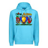 Ocean Blue im an autism dad whats your superpower Premium Hoodie - Zillion Design Studio