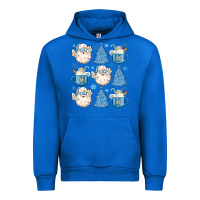 Cobalt santa claus doodles christmas Urban Hoodie - MaliasSmallBusiness