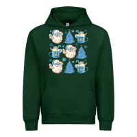 Foreset Green santa claus doodles christmas Urban Hoodie - MaliasSmallBusiness