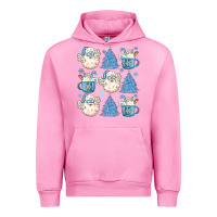 Fuchsia Pink santa claus doodles christmas Urban Hoodie - MaliasSmallBusiness