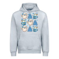 Heather Grey santa claus doodles christmas Urban Hoodie - MaliasSmallBusiness